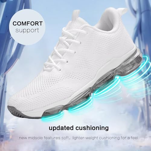 Image of Mens Running Shoes Air Low Top Comfort Walking Lace Up Sneakers Breathable Fashion Tennis Sport Gym Fitness Cross Trainers