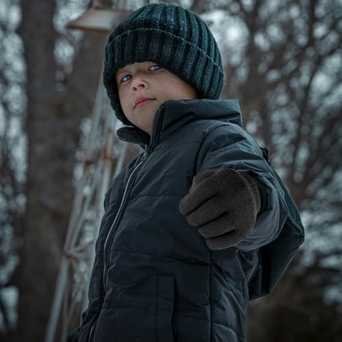 ONESING 50 Pairs Kids Gloves - Soft Knitted Children Gloves Bulk for Girls & Boys | Stretchy Gloves for Cold Weather Mixcolor O4