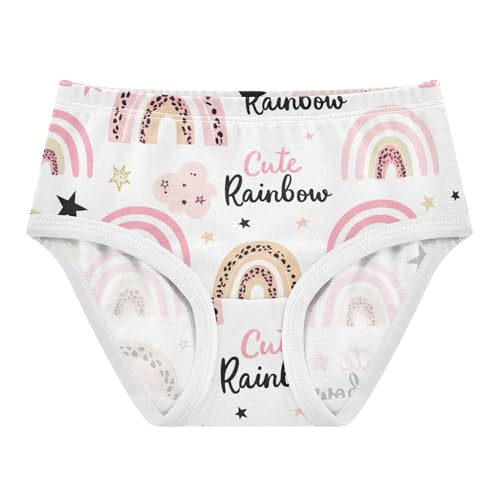Pastel Rainbows Leopard Print Girls Underwear Toddler 2t Cotton Girl Panties Cute Bright Underpants Briefs