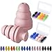 Ear Plugs for Sleeping Noise Cancelling, 10 Pairs Reusable Earplugs for Sleeping, Concert, Snoring, Travel, Work,Soft Styleï¼Œ7Colors, 33dB Highest NRR