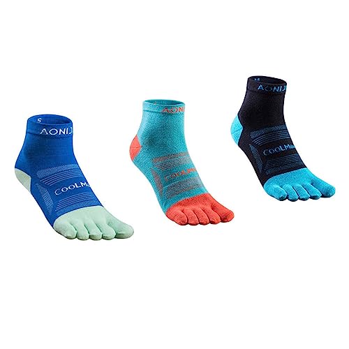 AONIJIE Five Toe Socks for Men and Women High Performance Running Socks Breathable Five Finger Socks for Hiking Cycling