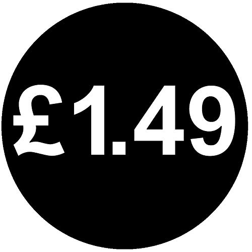 30mm Price Stickers Pack of 500 - Black - £1.49
