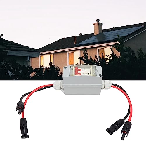 DC 500V 32A Circuit Breaker Protector with IP65 Enclosure, 2-Pole Disconnect Switch for Solar Panel Systems, RV, and Off-Grid Applications (Includes Cable and PV Connector) by Estink - Image 2