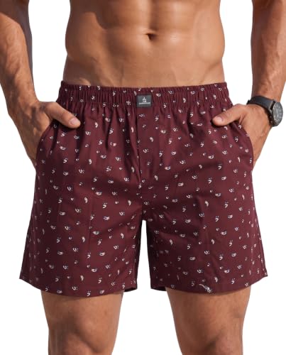 Image of Cotton Boxer Shorts for Men Half Pants with Pockets