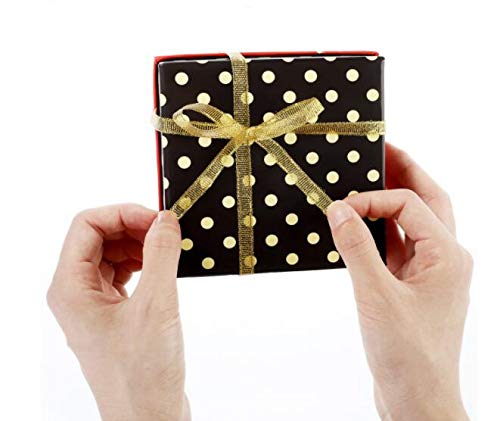 2 Rollen Glitzerband Gold & Silber - Je 22 M, 1,9 Cm Breit - Stoffband Für Geschenke, DIY, Hochzeit