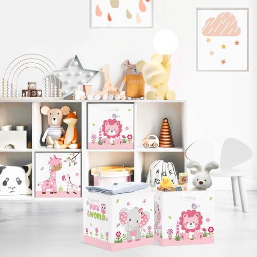 Caja Almacenaje Tela Clastyle Resistente Estampado Jungla 4