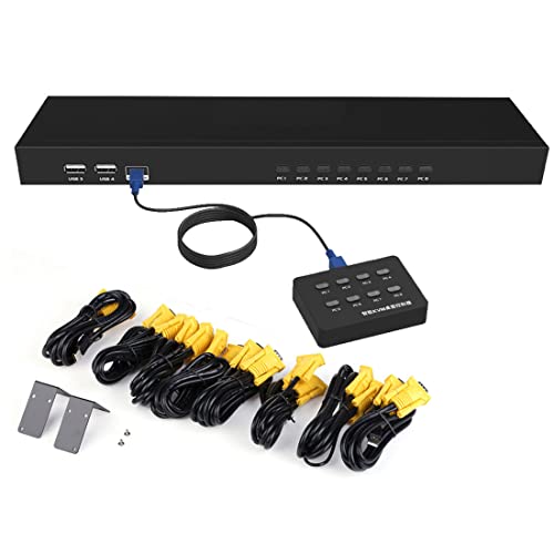 Amazon.co.jp: ES-Tune 8ポートKVM切替器 8入力1出力 VGA