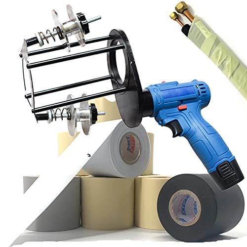 Herramienta portátil para enrollar Bridas de Cables de tuberías de Aire Acondicionado eléctrico, máquina eficiente para Envolver Cintas para instalación y Mantenimiento de Cobre.