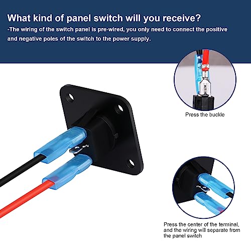 Snapklik.com : Rocker Toggle Switch Panel, DC 12V 20A Blue LED Switch ...