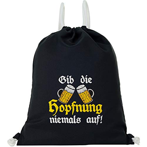Gymsack hombre impermeable negro bolsa de deporte ligera con cordones mochila hipster para cerveza