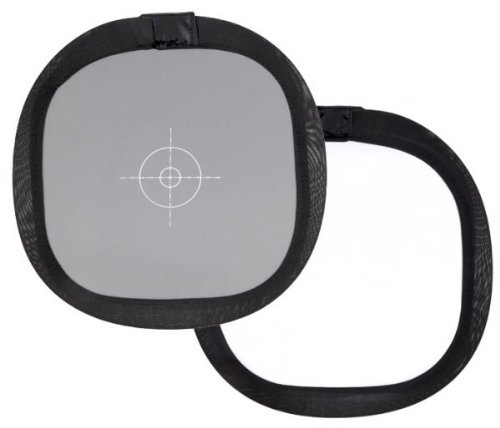 Khalia-Foto - Cartoncino grigio neutro flessibile per bilanciamento del bianco, 30 cm
