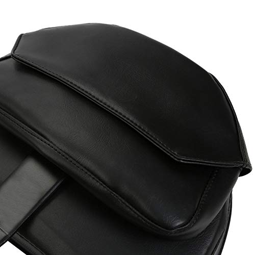 Diamond Plug In Driver Backrest Pad Rider Sissy Bar Back Rest With Pocket For Indian Chief Classic, Chieftain, Roadmaster, Chief Vintage, Chief Dark Horse, Springfield Models 2014-2018(Black Arm) #TOP5