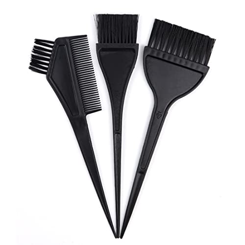 LEDSHLIU 3 Piece Hair Colour Brush Set with Bleach Applicator for Salon