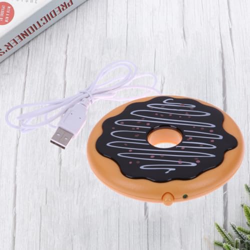Calentador de tazas USB original regalo para compañeros de oficina posavasos térmico de dona 8