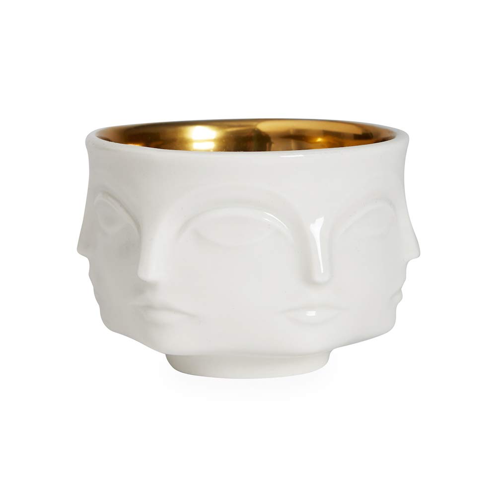 Jonathan Adler - Muse Votive Holder - Dora Maar - White/Electroplated Gold