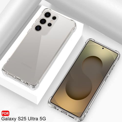 Image of TheGiftKart Transparent Crystal Clear Back Cover Case for Samsung Galaxy S25 Ultra 5G | Shockproof Soft TPU Case | Cushioned Edges for Ultimate Protection Back Cover Case (TPU, Transparent)