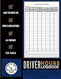 Driver Hours Log Book: Record and Monitor Driver's Working Hours, Rest Breaks, & Total Driving Time. Perfect for Truck Drivers, Commercial Vehicle Operators, Delivery Drivers, & other businesses.