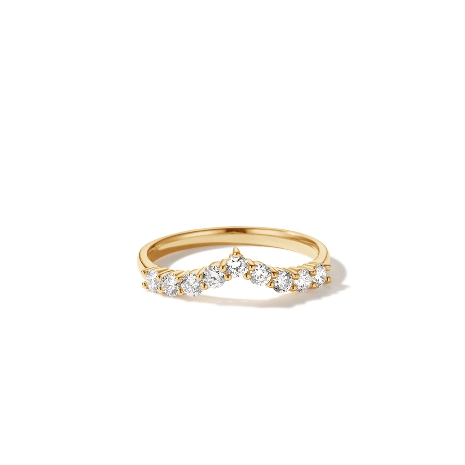 AGVANA The Eternal Arc 0.44 Ct. Tw. Lab-Grown Diamond Eternity Band Ring in 14K Solid Gold Promise Anniversary Wedding Band Ring | Stackable Rings for Women (D-E Color, VS Clarity) 6