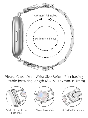Correa metálica para Fitbit Versa 4 / Sense mujer miniatura 5