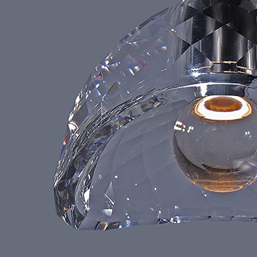 Single tête pendre light cristal et cuivre pour salon et chambre - 4
