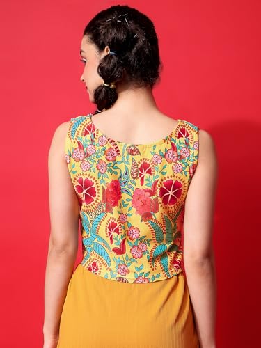 Image of PURVAJA Women's Polyester Floral Relaxed Fit Shirt