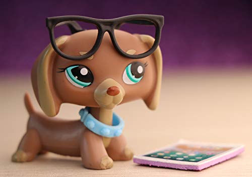 TTtoy lps Rare Figures lps Dachshund 1751, Brown Dachshund with Blue Eyes with Accessories lot Kids Gift