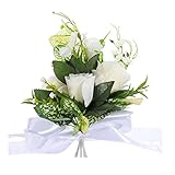 Las decoraciones de las sillas de boda son de flores artificiales, si las flores o hojas caen, se pueden colocar de nuevo en el tronco sin pegamento.