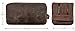 RUSTIC TOWN Full Grain Leather Travel Toiletry Bag - Cosmetic Ditty Kit Organizer (Dark Brown)