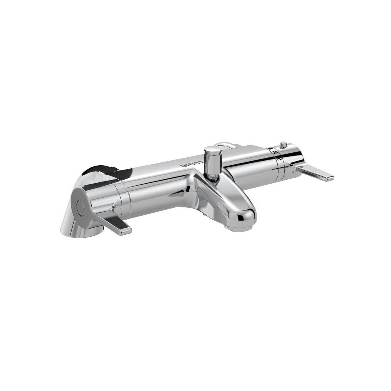 Bristan Dul3 Thbsm C Du Lever Thermostatic Tmv2 Bath Shower Mixer Bathroom Tap, Chrome
