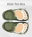 Nedaan Kids Clogs for Boys Girls Comfortable Slip on Sandals Beach Pool Slipper Army Green