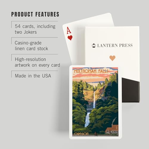 Baraja de Póker con 52 cartas Multnomah Falls Oregon miniatura 3