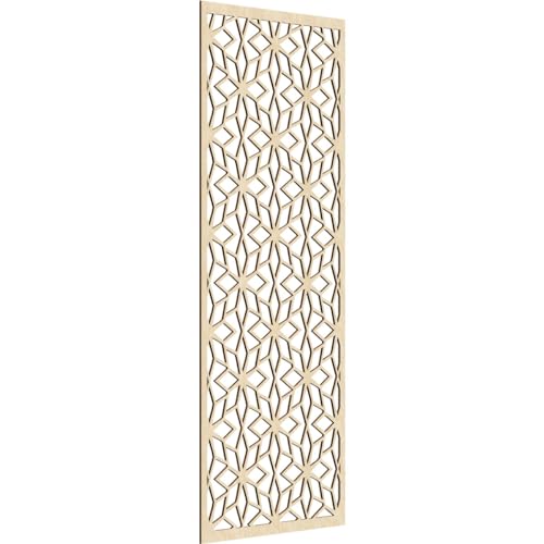 Image of 29 3 /8 inchW x 74 3 /8 inchH x 1 /4 inchT Lake Decorative Fretwork Wood Wall Panels, Birch