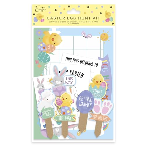 Accessoires de chasse aux œufs de Pâques – Flèches de chasse aux œufs de Pâques – Jeu de Pâques – Décoration de jardin – Kit de chasse aux œufs de Pâques