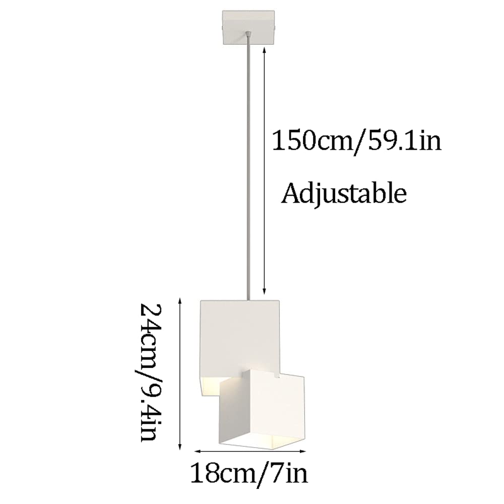 Candelabro de hierro de estilo simple, lámpara colgante de cabeza única con base E27, pantalla de luz colgante de metal cuadrada personalizada, accesorios de iluminación para decoración de techo de sa