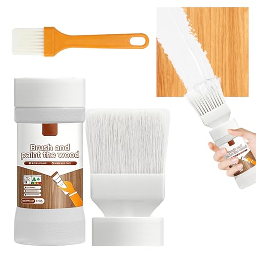 Fonyet Pintura blanca con pincel, pintura para muebles sin lijar para armarios, madera y metal, secado rápido, pintura a base de agua para todas las superficies
