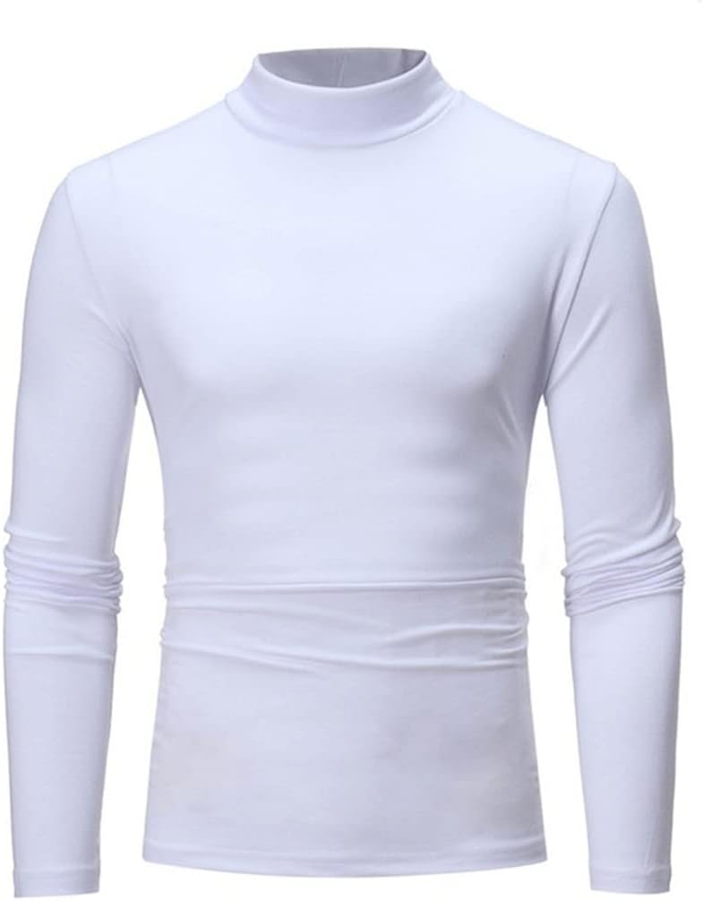 Winter Warm Half High Collar Thermal Underwear Men's Wool Collar Paragraph T-shirt Set Long-sleeved