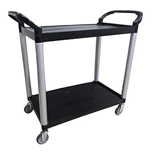 Mobiele Trolley Grote Commerciële Catering Restaurant Car, 2-Tier Afneembare Dienst Clearing Trolley Keuken Cart…