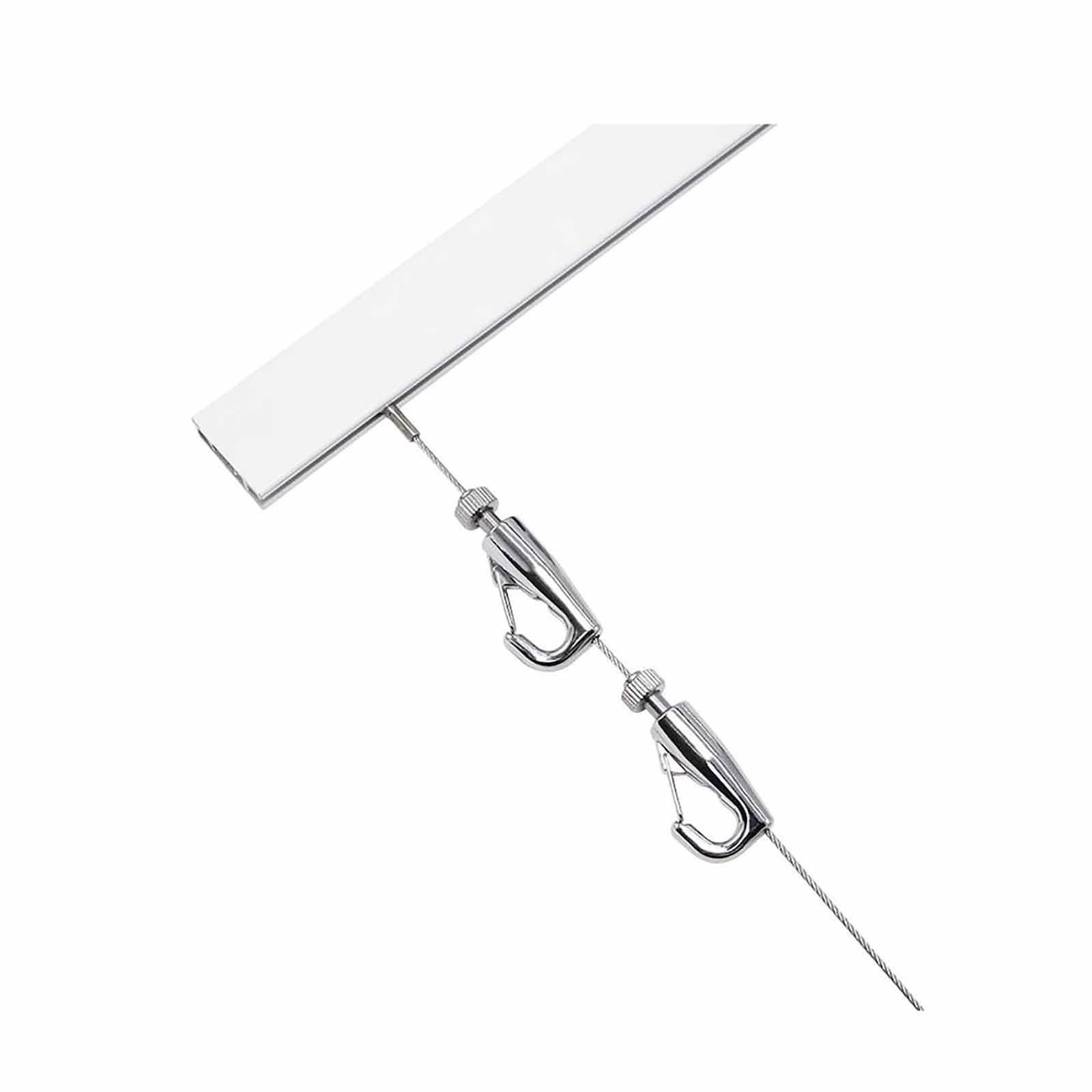Hanging Picture Track, Art Hanging System with 2 Hooks, Adjustable Picture Hanging System for Home Office Museum Art Galleries(200cm)