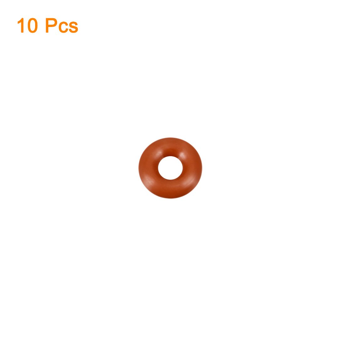 sourcingmap Silicone O-Ring, 6mm OD, 2mm ID, 2mm Width, VMQ Seal Rings Gasket, Red, Pack of 10, 2mmx6mmx2mm - Image 2