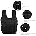 Akozon Oxford Cloth Heavy Duty Weighted Vest for Strength Training, Adjustable 50KG Workout Fitness Jacket with Compressed Foam Pad