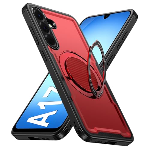 Coque Samsung A17 MagSafe avec anneau rotatif 360 en PC/TPU