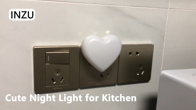 Image of INZU Night Lights Plug into Wall, LED Night Light for Kids, Cute Nightlight with Auto Dusk to Dawn Sensor, LED Nightlight with Soft Warm Light for Bedroom, Nursery, Bathroom, Hallway (White)