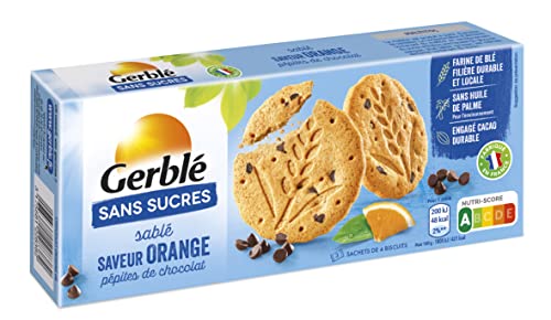  Gerblé Sans Sucres, Sablé Saveur Orange et Pép...
