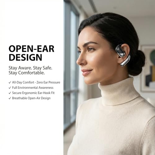 Image of AI Translation Earbuds Real Time - 194 Languages Translator Earbuds, No Subscription, 60H Battery Open Ear Bluetooth 6.1 Headphones, Audifonos Traductores Ingles Espanol for Travel Business Learning