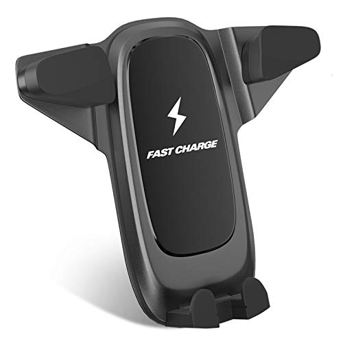 HOMEASY Qi draadloze autolader, 10 W, voor snel opladen, 360 graden instelbaar, 2-in-1 telefoonhouder