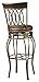 Hillsdale Montello 32-Inch Swivel Bar Stool, Old Steel Finish with Faux Brown Leather