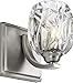 Feiss VS22701SN-L1 Kalli LED Crystal Glass Wall Sconce Lighting, Satin Nickel, 1-Light (5"W x 6"H)