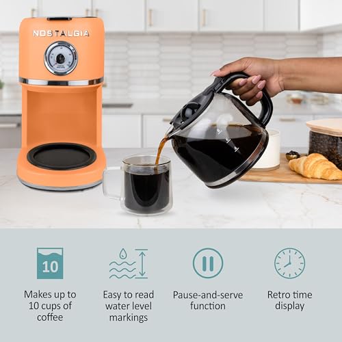 Nostalgia Retro Orange Coffee Maker