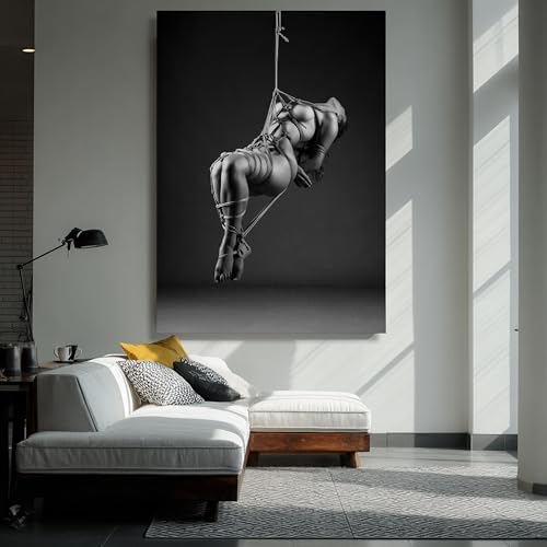 Impression photographique d'art abstrait : toile suspendue femme haut de gamme