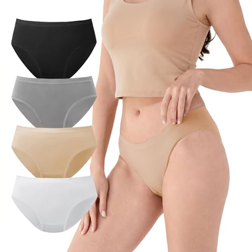 Image of DAVID ARCHY Womens Underwear, Bamboo Rayon Underwear Panties Moisture Wicking Panties, Soft Breathable, 4 Pack
